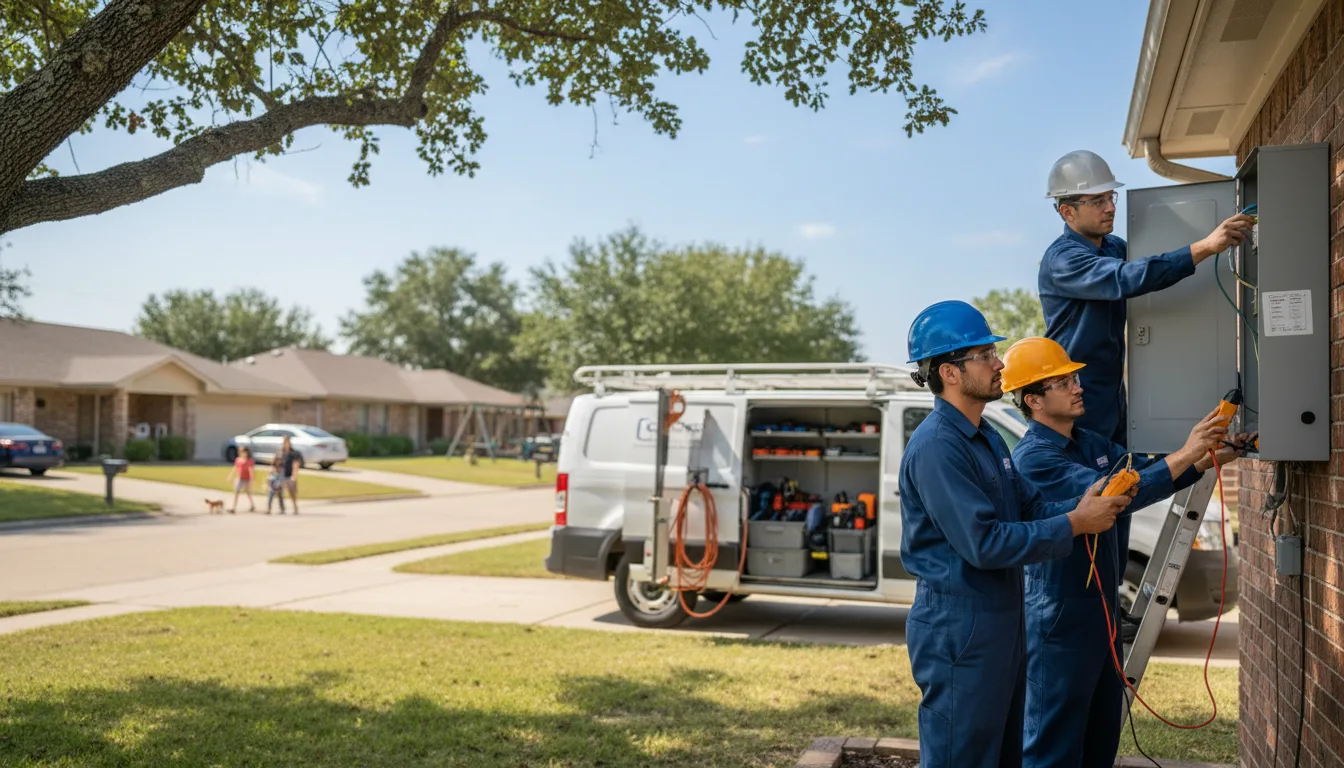 Certified electrician providing emergency electrical services in Somerset, TX